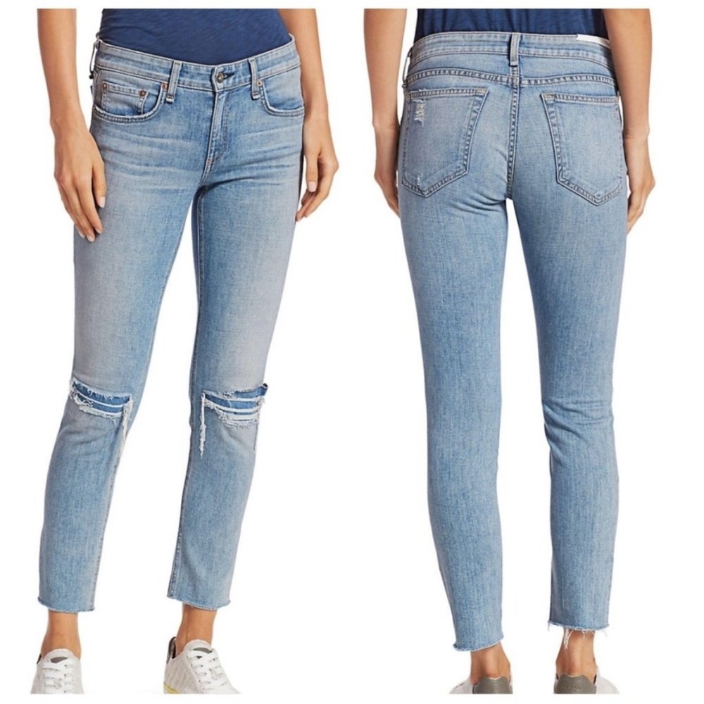 Rag & Bone Dre Low Rise Boyfriend Distressed Jeans Size 24